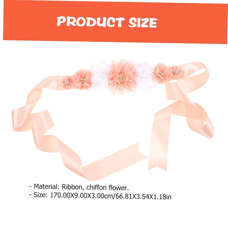 Maternity Flower Sash and Daddy Corsage Set for Baby Shower Pregnancy Photo Props - Image 2